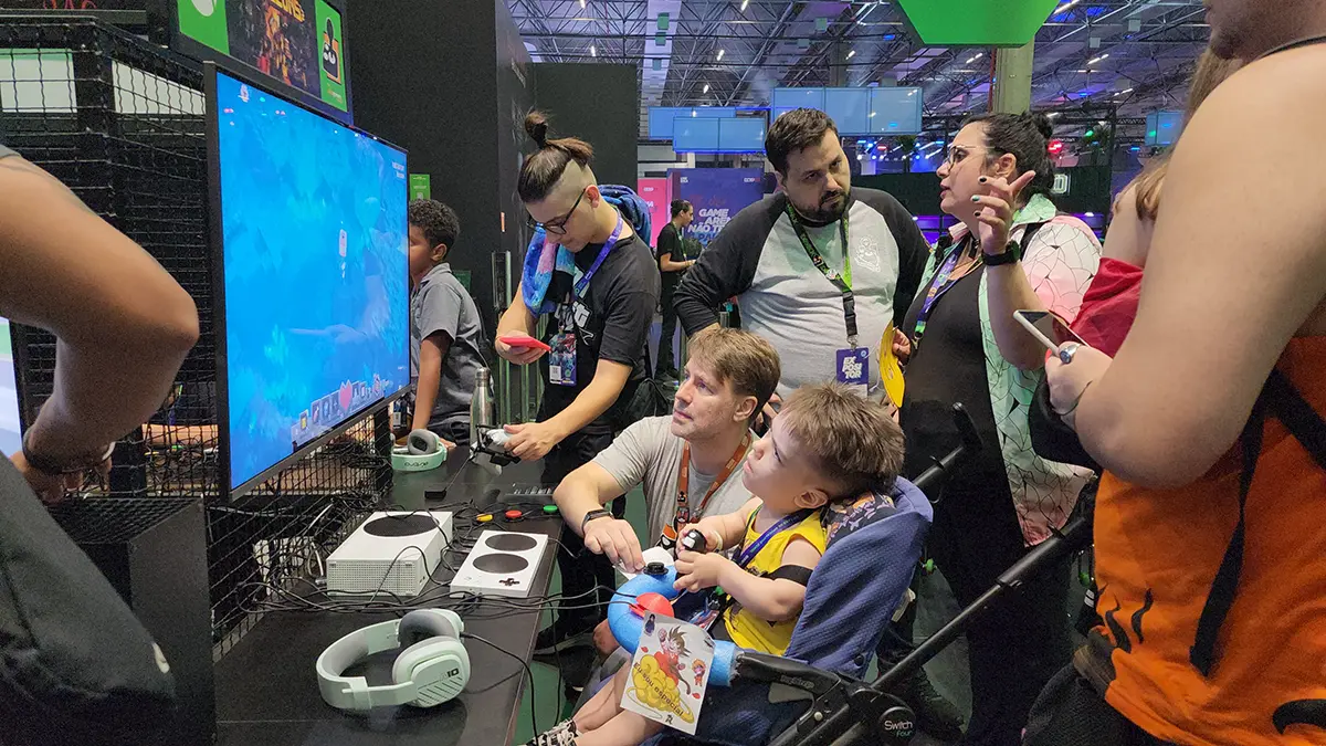 AbleGamers Brasil marca presença na gamescom latam o estande mais