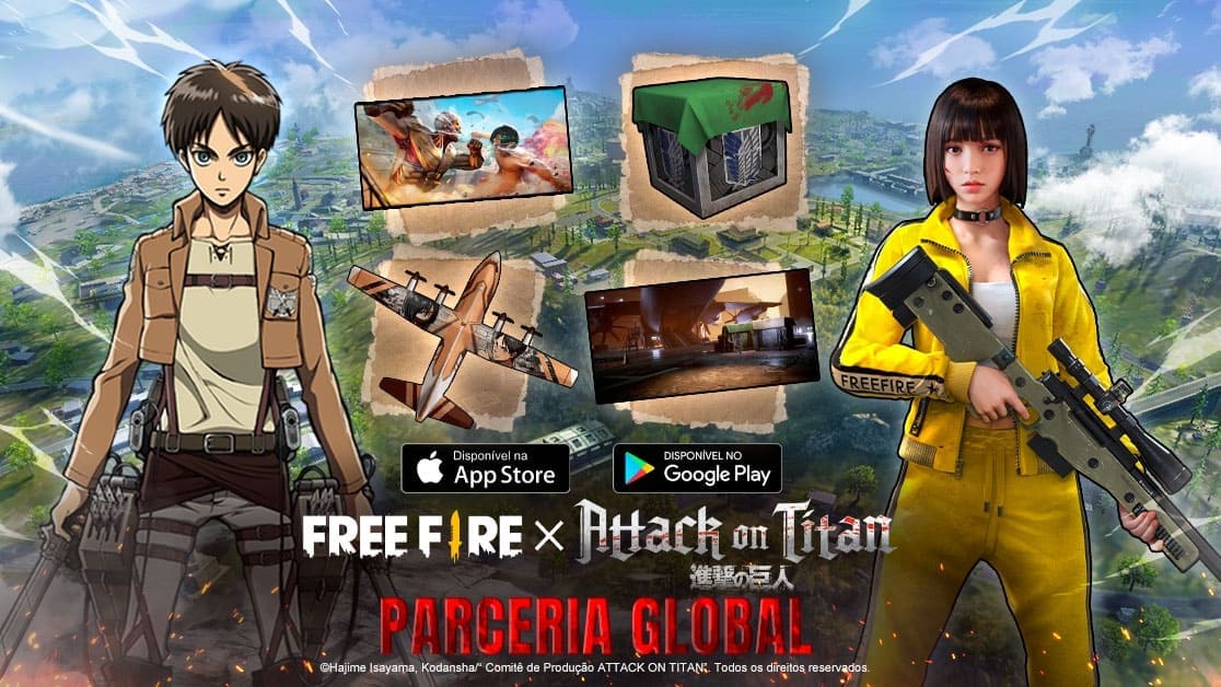 Ataque dos Titãs' faz colaboração com o jogo 'Free Fire