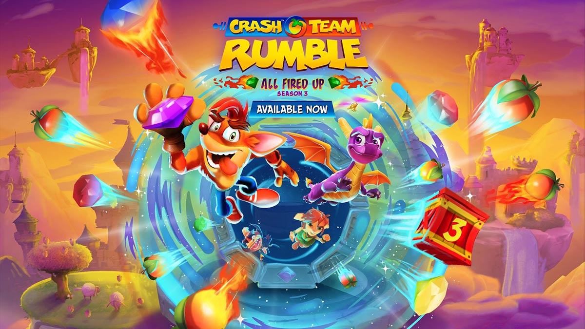 Crash Team Rumble Chega com Spyro e Elora