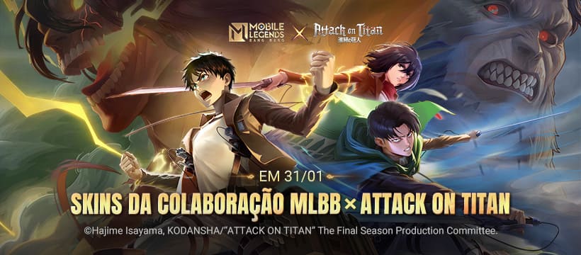 Mobile Legends Bang Bang e Attack on Titan