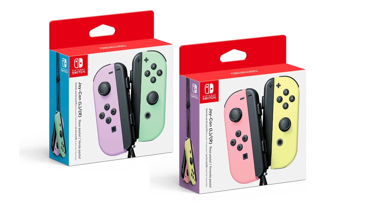 Joy-Con em tons pastel para o Nintendo Switch