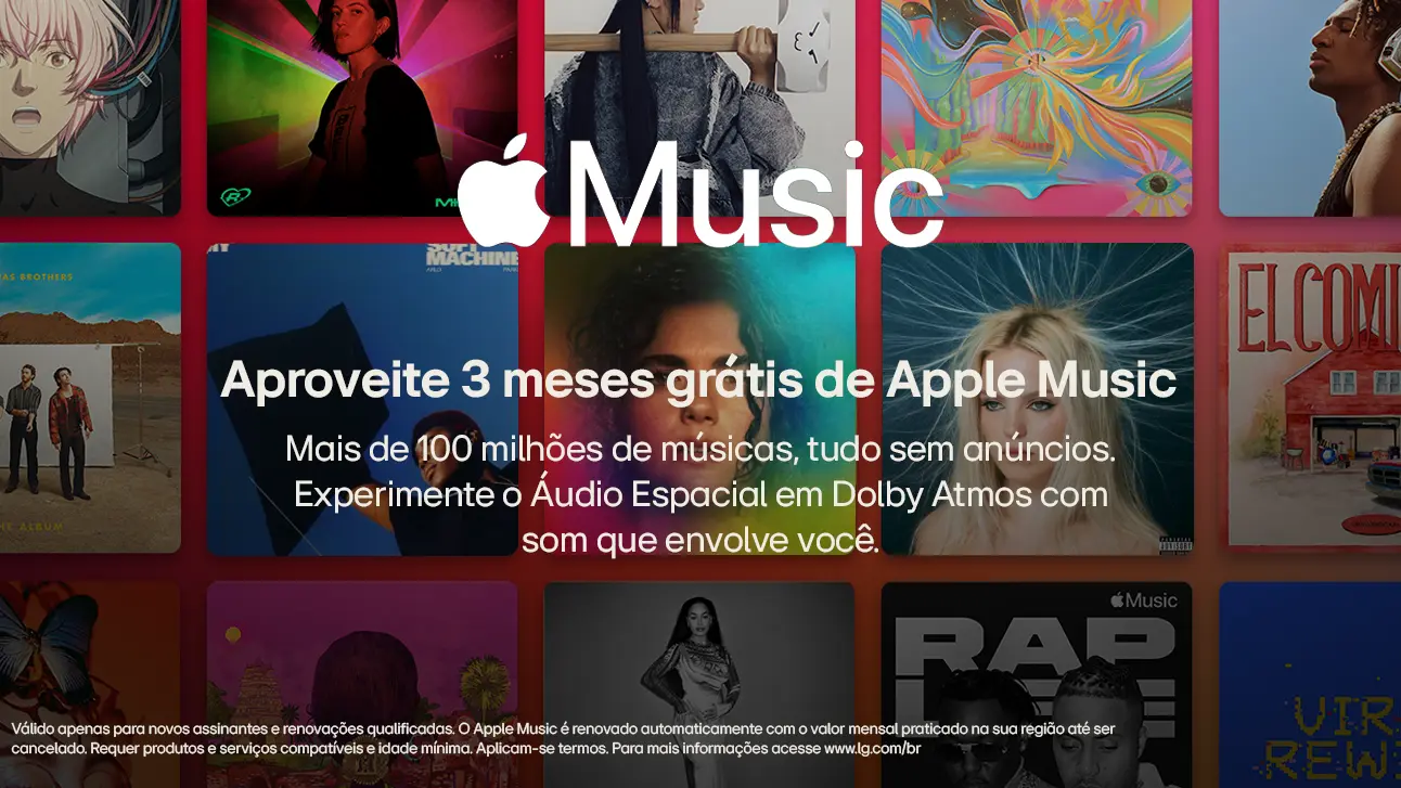 LG oferece 3 meses grátis de Apple Music