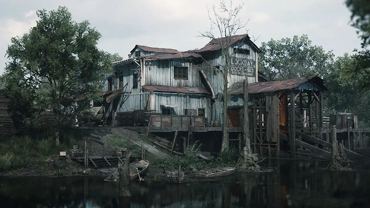 Mapa Stillwater Bayou no Hunt Showdown 1896