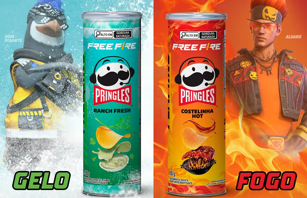 Pringles Gelo e Fogo Free Fire